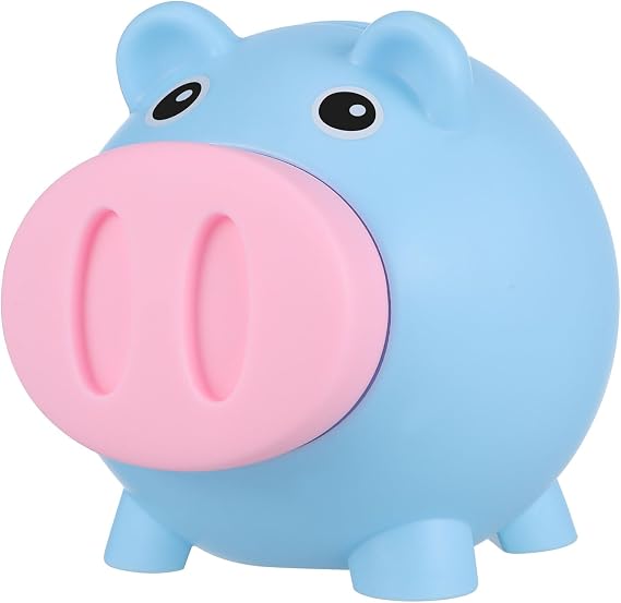 TOYANDONA Cute Piggy Bank for Kids Small Plastic Coin Bank with Large Opening Money Storage Box Encouraging Saving Habits Birthday and Holiday