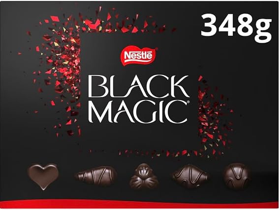 Black Magic Dark Chocolate Assortment Gift Box, 348g | Nestle Dark Chocolate ideal for Easter,Mother Days, Christmas, Birthday, Festival