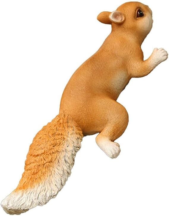 Lifelike Squirrel Resin Statue for Outdoor Garden Yard Decor, Tree or Fence Ornament, 31.5 cm Wildlife Landscape Decoration(#1)