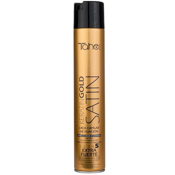 Tahe - Satin Keratin Gold Hold Hairspray for Dry or Damaged Hair (Level 3)