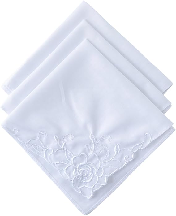 Lace Cotton White Handkerchiefs Perfect Wedding Bulk