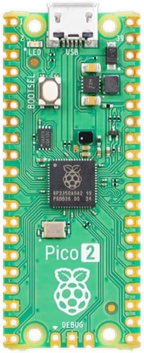Raspb Pi Pico 2 Microcontroller Board, Based on Official RP2350 Chip, Dual-core & Dual-Architecture Design, Various Development Kit Options (RPi Pico 2)