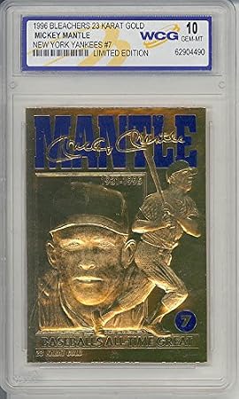 MICKEY MANTLE 1996 23KT Gold CardBaseball's All-Time Great Graded GEM MINT 10