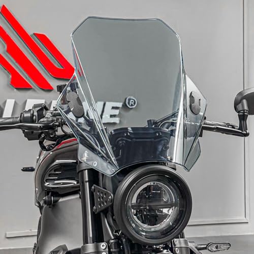 Motorcycle Universal Windshield Windscreen Air Wind Spoiler Deflector Windproof Protector Fit for Honda Yamaha Suzuki Kawasaki BMW Fits 78 1 1 18 Handlebars Light Smoke