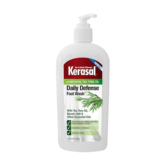 Kerasal Daily Defense Foot Wash Daily Cleanser for Feet, 12 Ounce (Packaging May Vary)