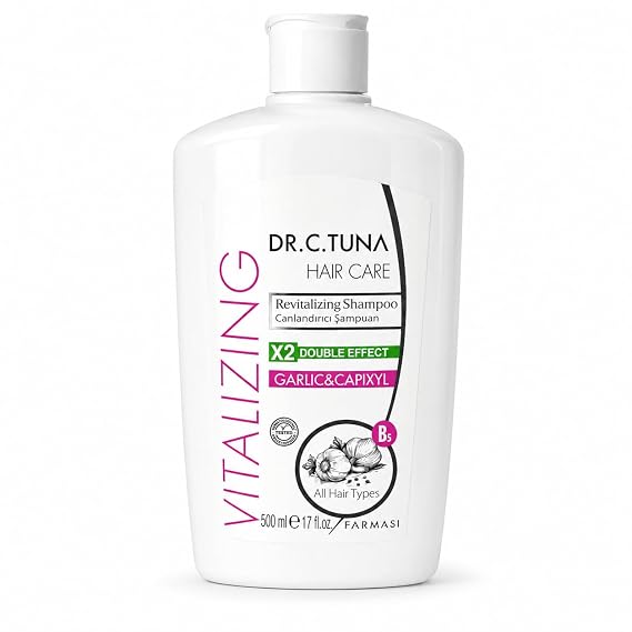 FARMASi Dr. C. Tuna Vitalizing Garlic Shampoo with Capixyl, 17 fl oz