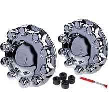 Alcoa 086200DT Genuine Front Axle Hub Cover Kit | Chrome ABS One-Piece System | Fits 10-Hole 285.75mm Wheels (33mm Hex) | Secure Threaded Retention | Includes 2 Steer Covers & Tool