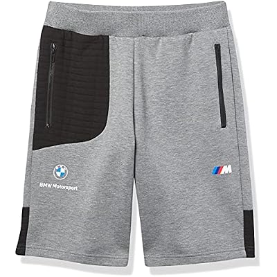 PUMA Mens Standard BMW MMS SweatShorts, Medium Gray Heather, Large