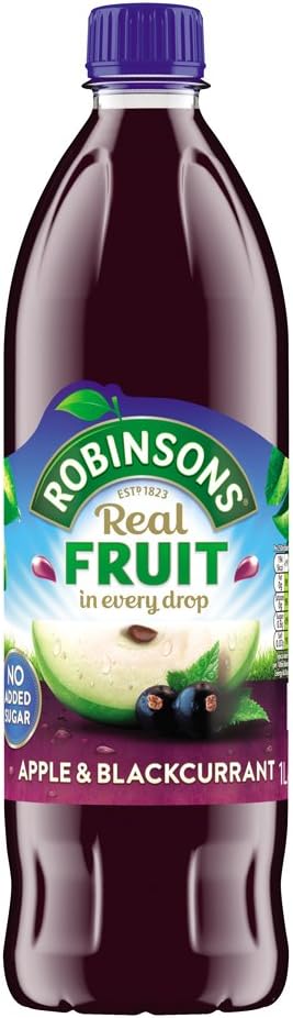 Robinsons No Added Sugar AppleBlackcurrant Squash 1L Pack of 12
