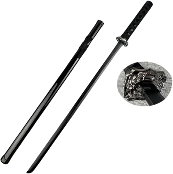 Hueyaus Wooden Sword, Bamboo Sword, With Sheath, Iaido Sword, Bamboo and ABS, Iaido Sword, Retro Japanese Style, For Self Defense, Tachikata, Swordsmanship, Practice, Indoor, Muscle Training, Stage