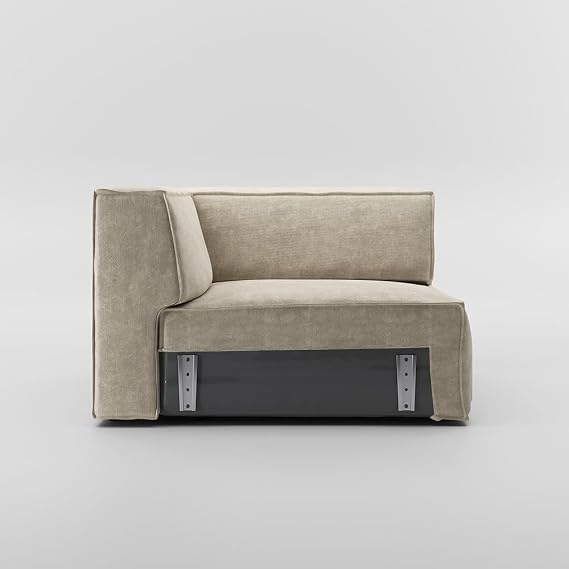 POVISON 37" Corner Seat Modular Sectional Sofa Living Room Modern Large Sectional Couches Velvet L Shaped U Shaped Deep Seat Corner Sofa Set Oversized Big Comfy Cloud Couch for House Office