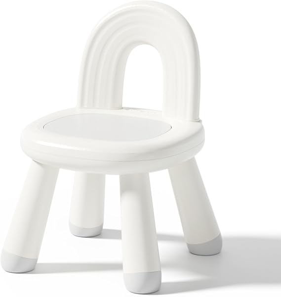 KidBloom Plastic Toddler Chair, Rainbow Baby Chairs for 1 2 3 Years Old | with Upgraded Ergonomic Backrest, Lightweight and Portable, Stablize