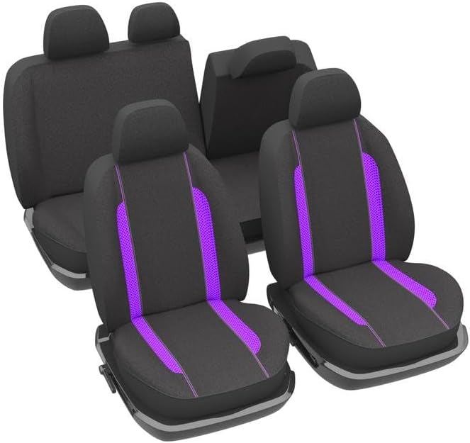 DBS 1012867 Universal Non-Slip Washable Car Seat Covers Purple