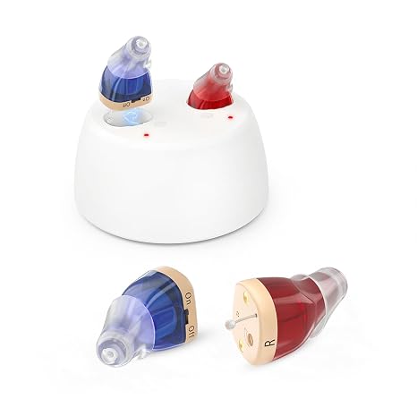 Hearing Aids for Seniors, Mini Rechargeable and Long Lasting Invisable Hearing Amplifiers with Noise Cancelling for Adults Seniors Hearing Loss