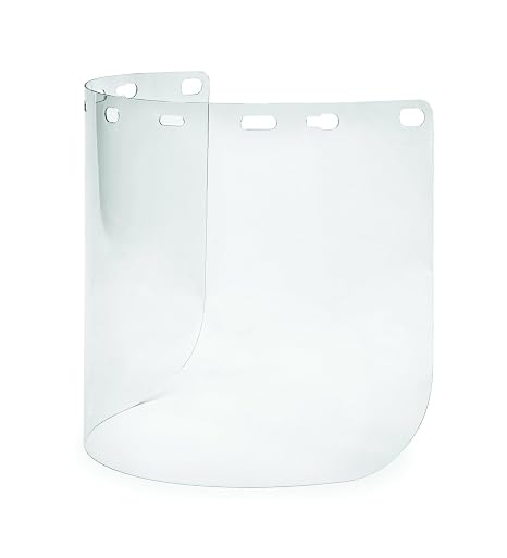Elvex Delta Plus FS-15PC Molded Cylindrical Wrap-Around Polycarbonate Face Shield, Protective Full Face and Eye Covering, ANSI Z87.1 - Impact Rated, One Size Fits Most, Clear