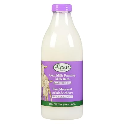 Alpen Secrets Goat Foaming Milk Bath with Lavender Oil, 28.7 Fl Oz Pack of 2