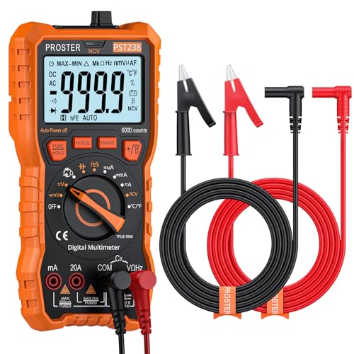 Proster Banana to Alligator Clip & Multimeter 5999 Counts Updated