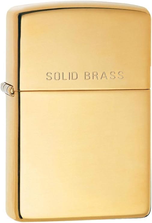 Zippo HP Brass w/ Solid Brass Engraved - 254