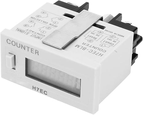H7EC BLM Electronic Counter,Digital Electrical Box Counter Meter,No Voltage Input,Electronic Counter with Reset Mechanical with 6 Digit LCD Display