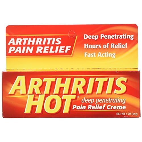 Arthritis Hot Penetrating Pain Relief Creme 3 oz., Fast Acting Creme With Menthol 10% Pack of 6