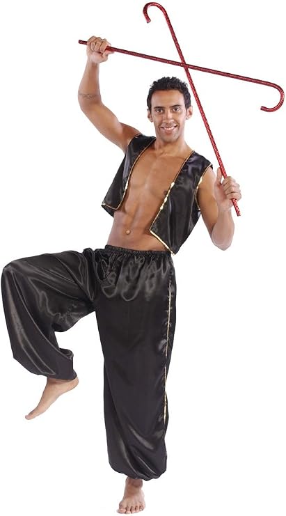 Belly Dance Men's Satin Vest & Pants w/Sequiens Halloween Costume Set