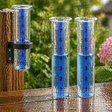 BinaryABC 2PCS Plastic Rain Gauge Replacement Tube,8.3 Inch Transparent Outdoor Rain Meter Tubes for Lawn Garden Yard Home