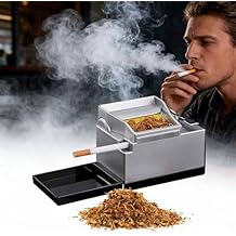 ERICAT 6.5mm/8mm Electric Cigarette Rolling Machine, Fully Automatic Cigarette Rolling Machine with Cigarette Case and Indicator Light Working Status, Evenly Filled Tobacco, for Husband/Father