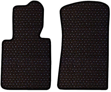 Automotive-Custom Fit Coco Car Mats Mercedes-Benz 1986-1995 w124 2 Piece Front Mat Set Coupe Sedan Wagon Conv. (2 Wheel Drive Only) 200E 230E 300E E320 300CE Black Blue Dot-Two Piece