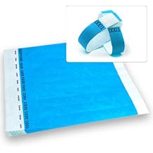 WristCo Neon Blue Duplicate # Tyvek Wristbands for Events - 500 ct (250 of Each #) - Waterproof Recyclable Comfortable Tear Resistant Paper Bracelets Wrist Bands for Festivals Admission Party