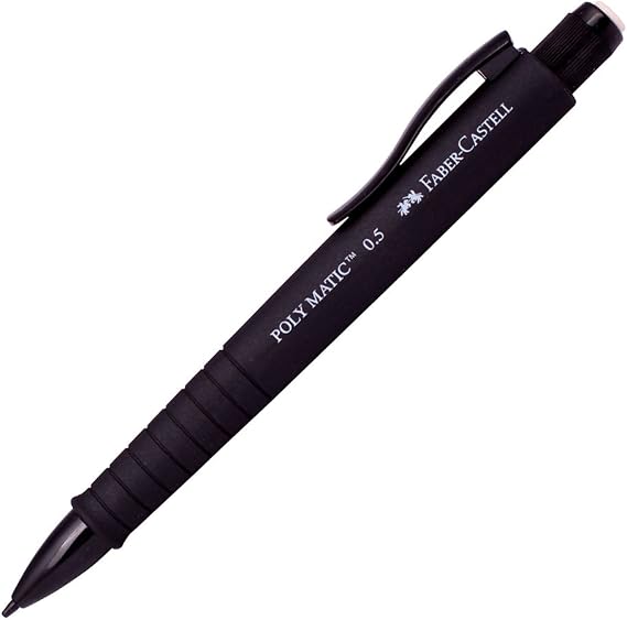 Faber-Castell Poly Matic Mechanical Pencil Automatic 0.5mm - Long Eraser Black