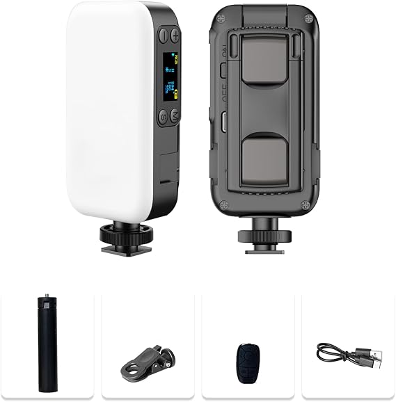 Mobile Phone Light, Video Conference Lighting Kit, Laptop Light, with Clip and Stand, Camera Light for Zoom Calls/Remote Work/Live Stream/Selfies/TikTok (2000)
