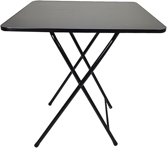 Cuteam Foldable Table, Small Folding Table, Outdoor Folding Table, Portable Table, Foldable Dinner Table Square Solid MDF 4 Persons Home Office Study Computer Desk Home Improvement (Black)