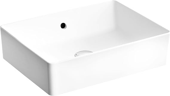 VitrA Nuo 7436B003-0012 Dikdörtgen Çanak Lavabo, 50 cm, Beyaz [Enerji Sınıfı A]