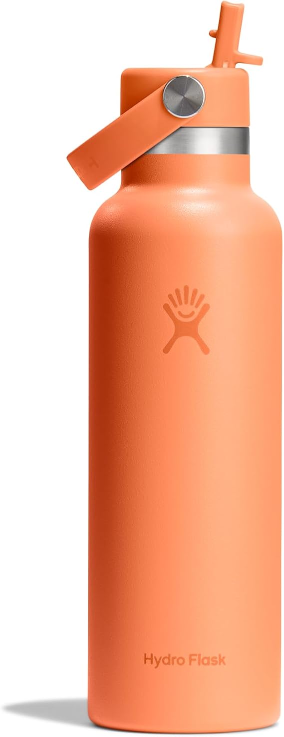Hydro Flask – Standard Flex Straw Cap 621 ml (21 oz) Bottle | Stainless Steel, Leak Proof, Cup Holder Compatible - Cold 24 Hours isolated – Nectar
