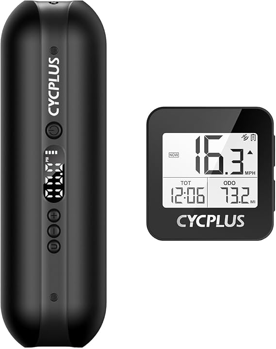 CYCPLUS Tire Inflator A2 + GPS Bike Computer G1