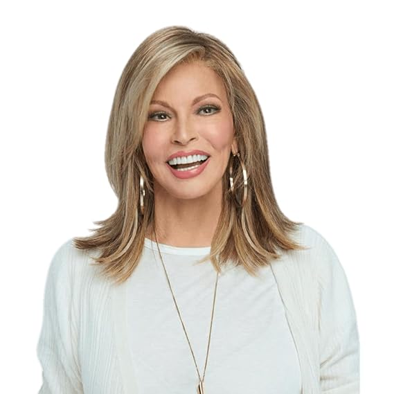 Raquel Welch Women's Side-Swept Bangs Mid-Length Brown Wig, WATCH ME WOW