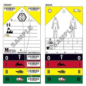 Met Tag Triage Tag, Standard Field 50/Pack
