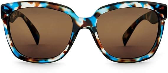 Kaenon Womens Cali Square Polarized Sunglasses (Tidepool, Ultra Brown 12%)