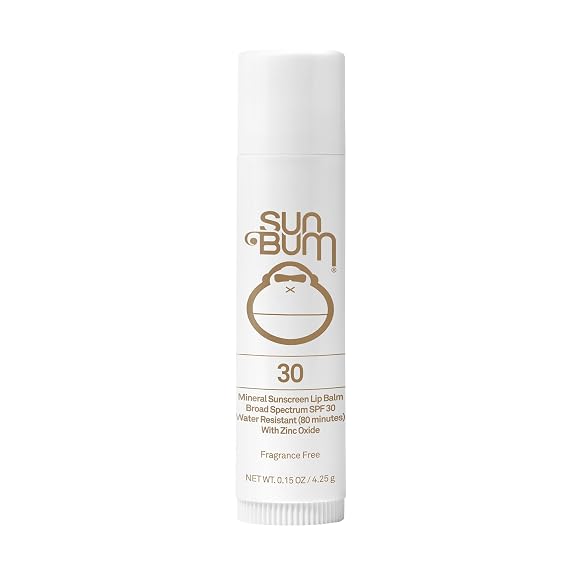 Sun Bum SPF 30 Mineral Sunscreen Lip Balm - Hawaii Act 104 Compliant Octinoxate & Oxybenzone Free - Zinc-Based Broad Spectrum UVAUVB Lip Protection - 0.15 oz Stick