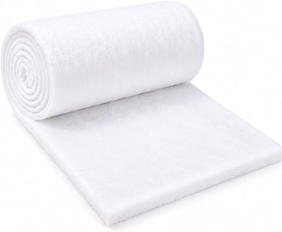 PREXTEX Artificial Snow Roll - Large Fluff for Christmas Village Displays, 94"x31" Tabletop Decor, and Winter Wonderland Party Scenes - Thick White Blanket for Holiday Backdrops and Festive Decoration