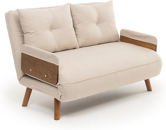 Pafu Cosmo Double Folding Sofa with Bed - Linen Cream