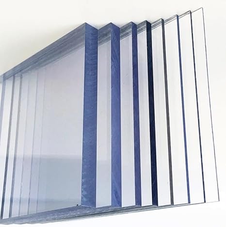 Polycarbonate Clear Plastic Sheet Glass Replacement Transparent. Weather, UV and Impact Resistant. Thermoforming, DIY and Arts. Nominal Cuts -+ .125" tolerances (Clear, 1/2" x 12" x 12")