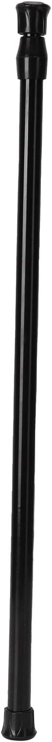 1 X Curtain Rod Extendable 30-90CM No Drill Window Screen Spring Rod Adjustable Tension Pole Bath Curtain Rail for Kitchen Bathroom Window,Black (40-70 thin rod with a diameter of 1.3cm)