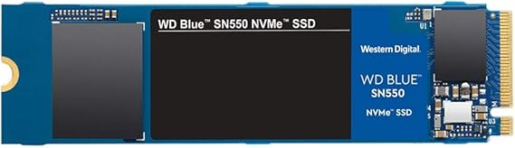 Western Digital 250GB WD Blue SN550 NVMe Internal SSD - Gen3 x4 PCIe 8Gb/s, M.2 2280, 3D NAND, Up to 2,400 MB/s - WDS250G2B0C