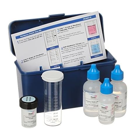 Thomas TK3012-Z Total Hardness Test Kit, 1 Drop = 0.5 or 10 ppm as CaCO3/25 mL Volume