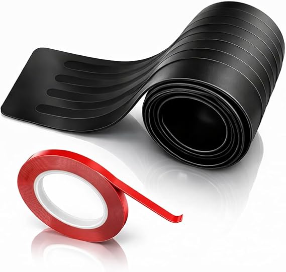 Car Rear Bumper Protector Cover 90 x 8 cm, Universal Rubber Anti Scratch Bumper Protector for Car Rear Boot Bumper, Flexible Bumper Guard Strip Heavy Duty Car Bumper Protector for SUV Truck Hatchback