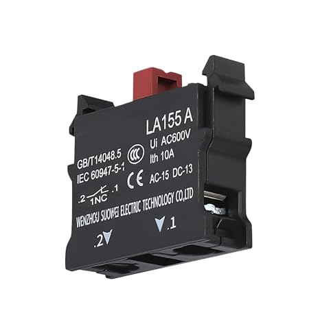 1pcs Double Push Button Swith on Off Start Stop Momentary with Light Buttons 22mm Waterproof for Electrical Powerboard Panel Box 10A(NC Base,24V)