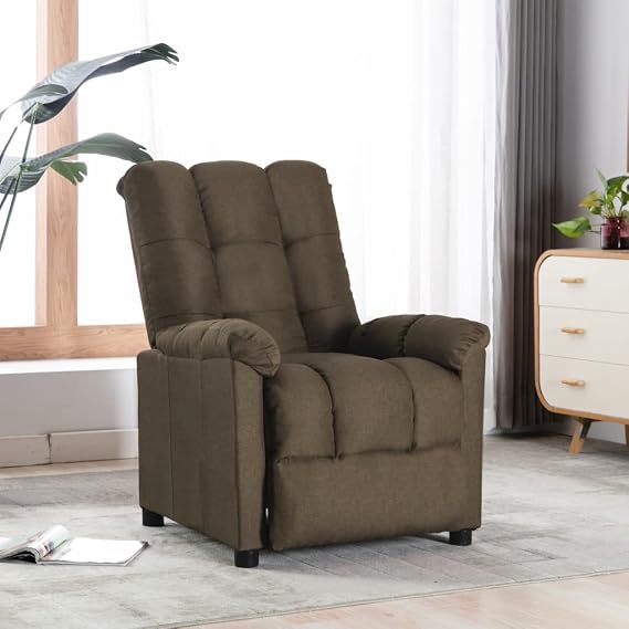 Recliner,Comfy Chair,Sofa Chair,Home Recliner Chair,Lazy Boy Recliner,TV Armchair,Home Theater Seating,for Living Room, Bedroom, Office, Brown Fabric