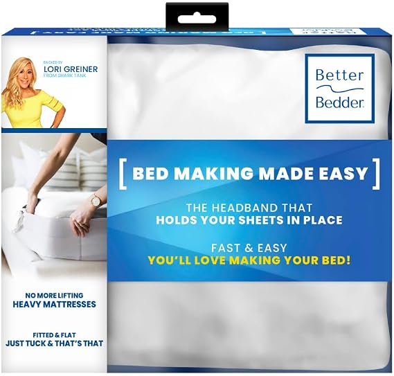 Bed Headband, Fabric Shell of Cotton, Polyester, and Spandex, Bed Making Made Easy, Transforms Any Flat Sheet into A Fitted Sheet, Fits All Mattress Heights- Queen 60 X 80