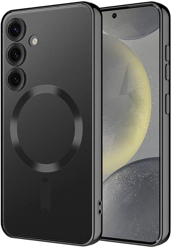 Case Compatible with Spia Samsung Galaxy S24 Plus Black Lime Wireless Charging Feature (Compatible with Samsung Galaxy S24 Plus, Black)